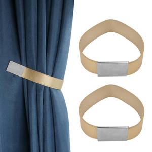 lot 10091 image: Magnetic Curtain Tiebacks 2 Pcs Leather Curtain Outdoor Ties Modern Tie Backs Drapes Curtains Buckle Drapery Holdbacks for Home Office Cafe Balcony Decor(Gold)