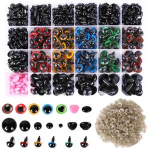 lot 10106 image: Safety Eyes 796pcs Plastic Safety Eyes and Noses, 6-20mm Black Craft Doll Eyes