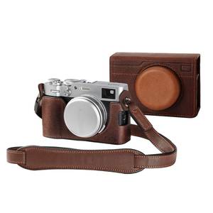 lot 10127 image: SMALLRIG Leather Case Kit for FUJIFILM X100VI, Including Half Case, Flip Cover and Shoulder Strap, Genuine Leather Material, Portable and Protecting - 4558