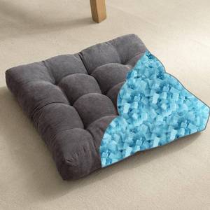 lot 11259 image: Meditation Cushion Floor Pillow - Large Square Floor Pillows for Adults Sitting with Shredded Blue Memory Foam Filling Cushions for Classroom Yoga Tatami Living Room Outdoor,Grey, 20x20x4 Inch