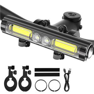 lot 12231 image: Easymaxx Super Bright LED Bike Lights for Night Riding, Rechargeable Bicycle Headlight with Hook, 8 Modes, Aluminum Alloy Waterproof Bike Headlight for Adult Mountain MTB Off-Road Cycling Commuting