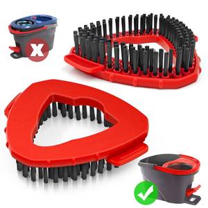 lot 12235 image: DALIPER 2 Pack Spin Mop Brush for O-Cedar EasyWring 1 Tank System, Mop Attachments Scrub Replacement Heads, Microfiber Triangle Hard Bristle Cleaning Brush Floor Scrubber for Bathroom Kitchen wall