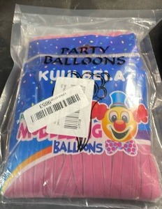 lot 12287 image: Party Balloons Clown Design Latex Balloons Pack PinkPurple