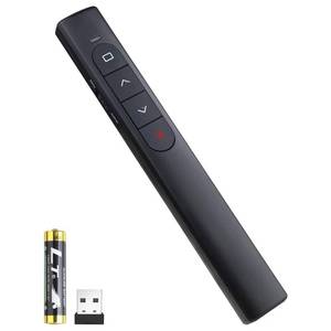 lot 12337 image: Wireless Presenter Remote, Presentation Clicker with Hyperlink & Volume Remote Control PowerPoint Office Presentation Clicker for KeynotePPTMacPCLaptop(Battery Included)