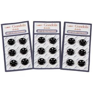 lot 12352 image: Sew on Snap Buttons Metal Fastener Buttons for Sewing Clothing, Standard 100 by Oeko-Tex, 18 Sets, Black (12mm 12)