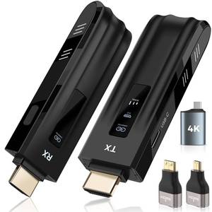 lot 12358 image: Beyn Wireless HDMI Transmitter and Receiver,2026 Upgraded LED Display,4K Decode & 1080P Output,Plug and Play Wireless HDMI Extender,Compatible with PCLaptopCameraHDTVProjectorTV Box