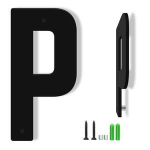 lot 14395 image: 6 Inch Floating Black Acrylic House Numbers Letters, House Address Numbers for Outside, Modern Acrylic Letters, Black Address Letter and Number for Home Office Yard (P)