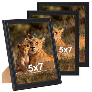 lot 14399 image: TKYGU 5x7 Picture Frame set of 3�� Modern Style Wooed Frame Black,Table Top or Wall Mount best gift