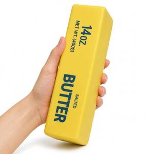 lot 14450 image: Giant Butter Squishy - Slow Rising Big Squishy, Realistic Jumbo Butter Stick Stress Relief Ball for Adults and Teens, Cute Sensory Fidget Gadget, Giant Butter Squeeze & Squish Stress Reliever (8.5 In)