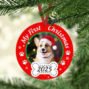 lot 18032 image: JUESMOS Dog First Christmas Photo Frame Ornament 2025 My First Christmas Dog Ornaments for Tree Decorations Personalized My Fur Babys 1st Xmas Picture Frame Ornaments Gift for Puppy Lover