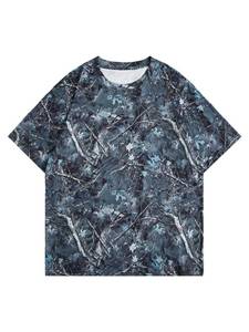 lot 20453 image: RoseSeek Mens Big and Tall Camo Shirt for Men Short Sleeve Y2k Camouflage Hunting T Shirt Graphic Tees Medium Blue 4X-Large Plus