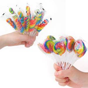 lot 20493 image: ANNICOO Rainbow Lollipops 30 Pack, Swirl Lollipop and Twisty Lollipop, Individually Wrapped Bulk, Kids Lollipops Candy for Birthday Party, Favors Valentines day Treats