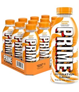 lot 1694 image: Prime hydration drink orange swirl