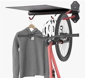 lot 1698 image: PRO Bike Wall Hanger With Shelf-