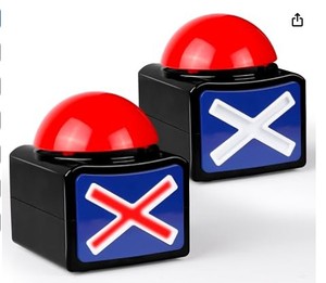 lot 1722 image: Game show judge buzzer two pack