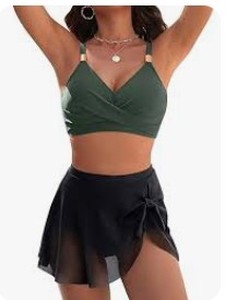 lot 2245 image: Blooming Jelly Dress for Yourself Womens Ladies two-piece size in bikini green top skirt bottom Clothing
