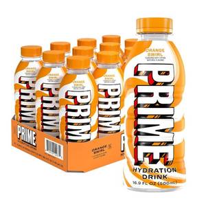 lot 3044 image: Prime Hydration Drink Orange Swirl 12-Pack 16.9 FL OZ Bottles