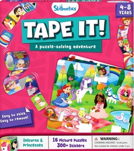 lot 8028 image: Tape It Up Unicorns & Princesses 16 Picture Puzzles 300 Stickers