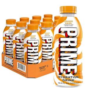 lot 19242 image: Prime Orange Swirl Hydration Drink 12-Pack 16.9 FL OZ Bottles