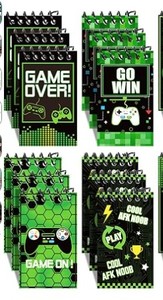 lot 2287 image: Video game themed notebook scratch books with pens