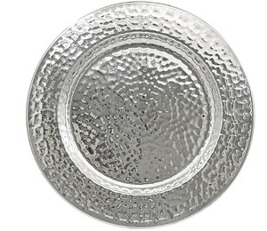 lot 14403 image: 13 Hammered Charger Plates, Silver Elegant Dinner Plate Chargers Set of 6, Round Server Ware for Wedding Party Decoration
