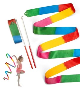lot 14415 image: Rainbow Gymnastics Ribbons with Wands 2 Pack