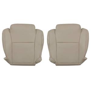 lot 1758 image: SecosAutoparts #44 Sand Beige Tan Driver & Passenger Side Bottom Replacement Microfiber Leather Seat Covers Compatible with Toyota Tundra Sequoia Based SR5 Limited 2007 2008 2009 2010 2011 2012 2013
