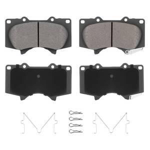 lot 1777 image: Front Ceramic Brake Pads 5.3 Long Pad Plate for Toyota 4Runner 2003-2023, for Tacoma 6-Lug Wheels 2005-2023, Tundra 2000-2006, FJ Cruiser 2007-2014, Sequoia 2001-2007, for Lexus GX460 GX470 4PCS