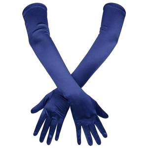 lot 2023 image: Luter Elegant Long Satin Gloves, 21 Stretchy 1920s Opera Gloves for Women, Evening Party Gloves (Dark Blue)