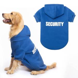 lot 2363 image: BINGPET Security Dog Hoodies Puppy Sweater Cold Weather Dog Coats Soft Brushed Fleece Pet Clothes Hooded Sweatshirt for Dog Cat XL