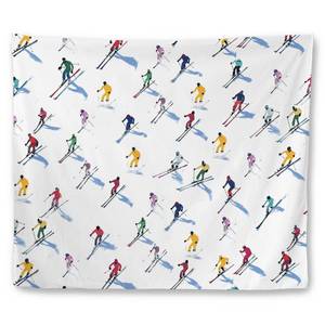 lot 2382 image: Mcehtle Winter Ski Skiing Tapestry, Cozy Winter Wall Tapestries, Ski Lovers Gifts for Women Men Wall Hanging Decor for Home Bedroom Living Room, 50x60 Inch