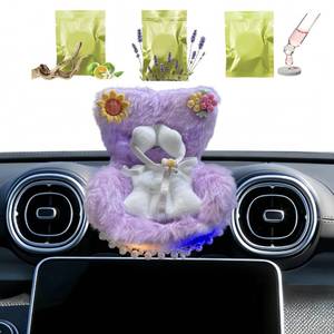 lot 2391 image: Car Air Freshener Vent Clip with Light Used for Labubu Car Seat,Have A Seat Compatible with Labubu Accessories (Battery Type-Purple)