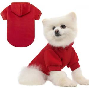 lot 2393 image: BINGPET Dog Hoodie, Fleece Lined Fall Cold Winter Soft Warm Puppy Sweatshirt with Leash Hole, Dog Sweaters Outfit,Pullover Hoodie for Small Medium Large Dogs Cats