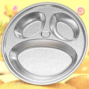 lot 2401 image: Titanium Kids Plates, Beyond Food-Grade Toddler Plates Naturally Hygienic Baby Plates Balanced Nutrition Smart Divided Portion Control Plate Non - Toxic Panda Shape Dishwasher Safe