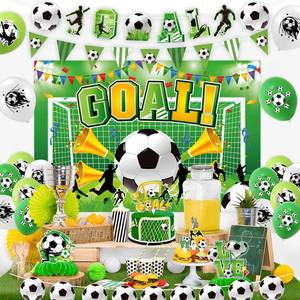 lot 2473 image: Stapleford World Cup Party Decorations 2026, Complete Celebration Kit, Party Supplies for Football Fans, Includes Banner, Backdrop, Balloons, Honeycomb Centerpieces for World Cup Theme Party