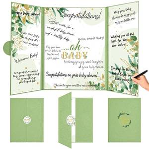 lot 2482 image: Baby Shower Party Decorations Boys Sage Green Baby Shower Guest Book to Sign in Guestbooks Safari Oh Baby Alternative Signature Memory Book Gifts for Girls Creative Sign Card Board Keepsake Decor