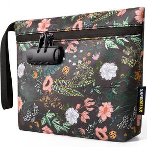 lot 2496 image: SafeDelux Smell Proof Bag with Combination Lock Odorless Travel Pouch for Home & On-the-Go