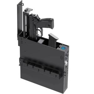 lot 3054 image: Biometric Gun Safe for Handgun - Upward Eject Pistol Safe with Fingerprint & Keypad, Hidden Safe Fits for Car, Nightstand, Desk, Bed Side - Birthday Gifts for Husband Dad