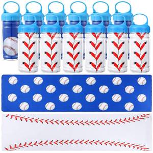 lot 5181 image: Tegeme 12 Pack Baseball Cooling Towels, Baseball Ice Towels for Neck, 40x12 Breathable Chilly Towel with Plastic Container, 2 Style Microfiber Sport Towel for Players Team Gift Sport Party Favors