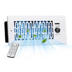 lot 5191 image: MOTCTQVD Smart Register Booster Fan for 4 x 10 Vents, Thermostat Control Improves HeatingCooling, 10-Speed Quiet Vent Fan Booster with Remote Control for Floor or Wall Ducts