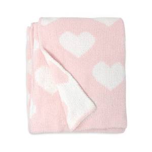 lot 5192 image: Living Textiles Pink Hearts Chenille Soft Baby Blanket Reversible Premium Cozy Fabric for Best Comfort - for Infant,Toddler,Newborn,Nursery,Girl,Throw,Crib,Stroller,Gift, Pink Hearts 40x30