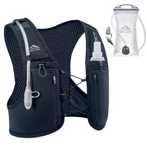 lot 6275 image: Zelvot Running Vest for Women Men, Lightweight Hydration Backpack with 2L Water Bladder, USA Original Patent, Adjustable Reflective Running Hydration Vest for Marathon Hiking Cycling (Black, ML)