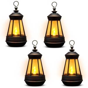 lot 6300 image: 4 Pack Mini Solar Lantern Lights Replacement Parts for Outdoor Statue,Waterproof Solar Hanging Lights Decorative Garden Decor, Warm White