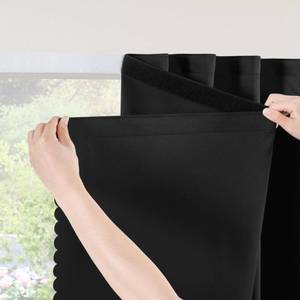 lot 6449 image: RYB HOME 100% Blackout Curtains No Drill Adhesive for Kitchen with Tie Back