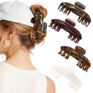 lot 6461 image: 4 Pcs Hair Clips for Baseball Caps, 4.13 Inch Hat-Friendly Claw Clips for Women Trucker Hats, Non-Slip Strong Hold Hair Claw Clips for Medium Thin Hair, Hair Accessories Gifts, Multicolor