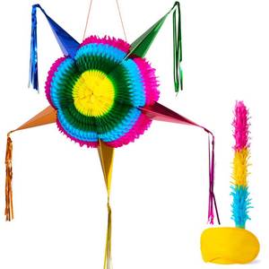 lot 7106 image: JOYIN 33 Inch Large Star Pinata, Foldable Mexican Fiesta Pinata with Vibrant Honeycomb Center, Traditional Colorful Party Decorations for Cinco De Mayo, Kids Birthday Supplies & Taco Tuesday