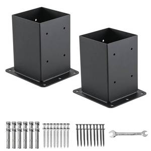 lot 8102 image: AXWHYS 4x 4 Post Base 2 Pcs(Inner Size 3.6x3.6) Post Anchors