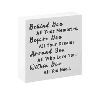 lot 10160 image: Graduation Decorations 2026 - Wood Quote Sign Box Decor Graduation Gifts for Her Him Inspirational Graduate Desk Decor for Senior College Middle High School Student Boys Girls - White
