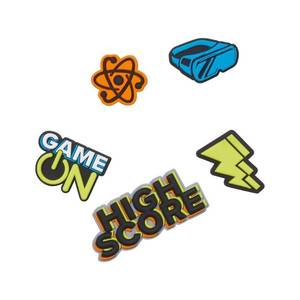 lot 10173 image: Crocs Jibbitz 5-Pack Video Gamer Shoe Charms  Jibbitz, Super Gamer, Small
