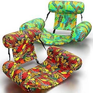 lot 10277 image: 2-Pack Heavy Duty Pool Floats for Adults, 350lbs Capacity Inflatable Lounge Chair with Pump & Strap - Leak Proof, UV Resistant, Thick PVC